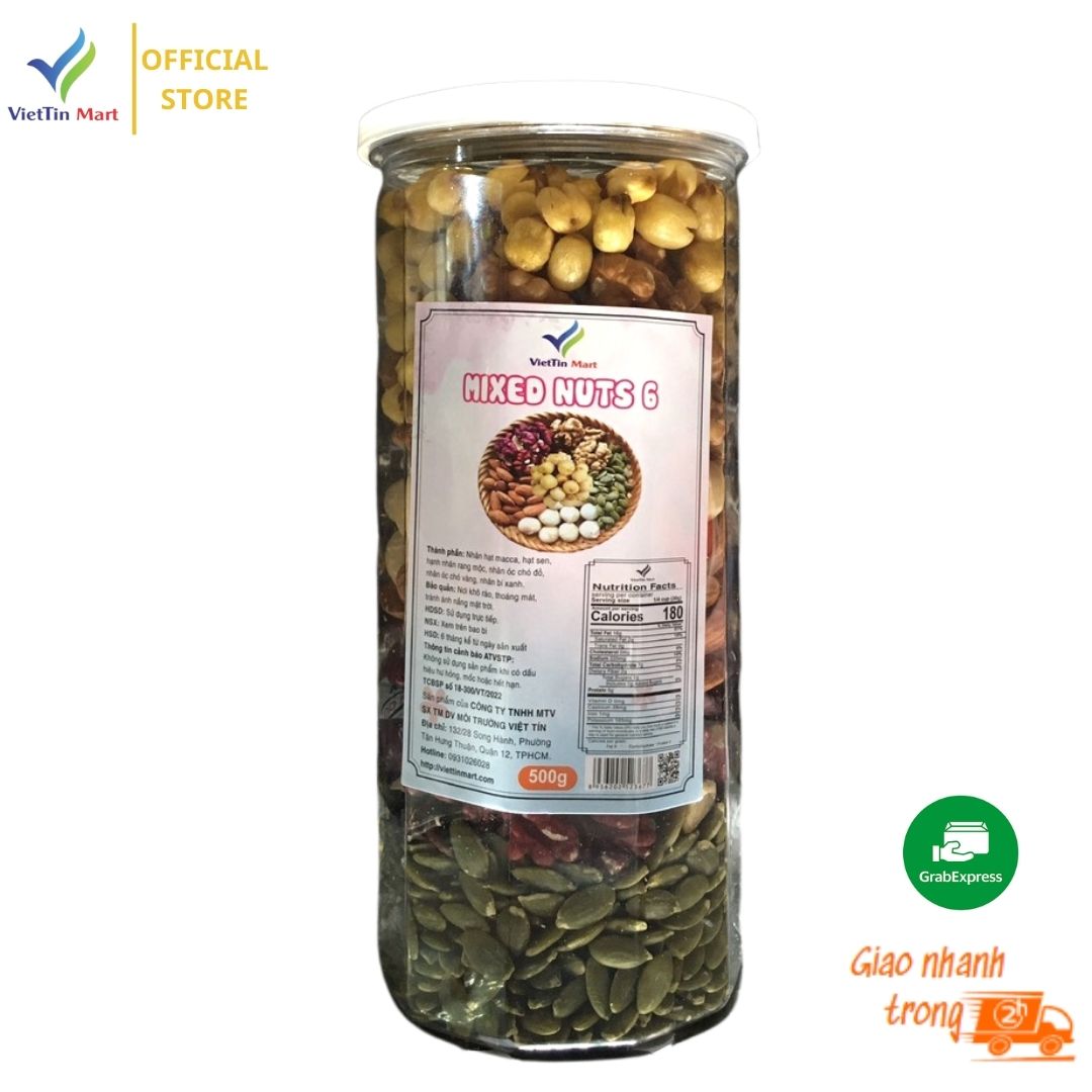 500g - mixed nuts 6 loại nhân hạt dinh dưỡng viettinmart