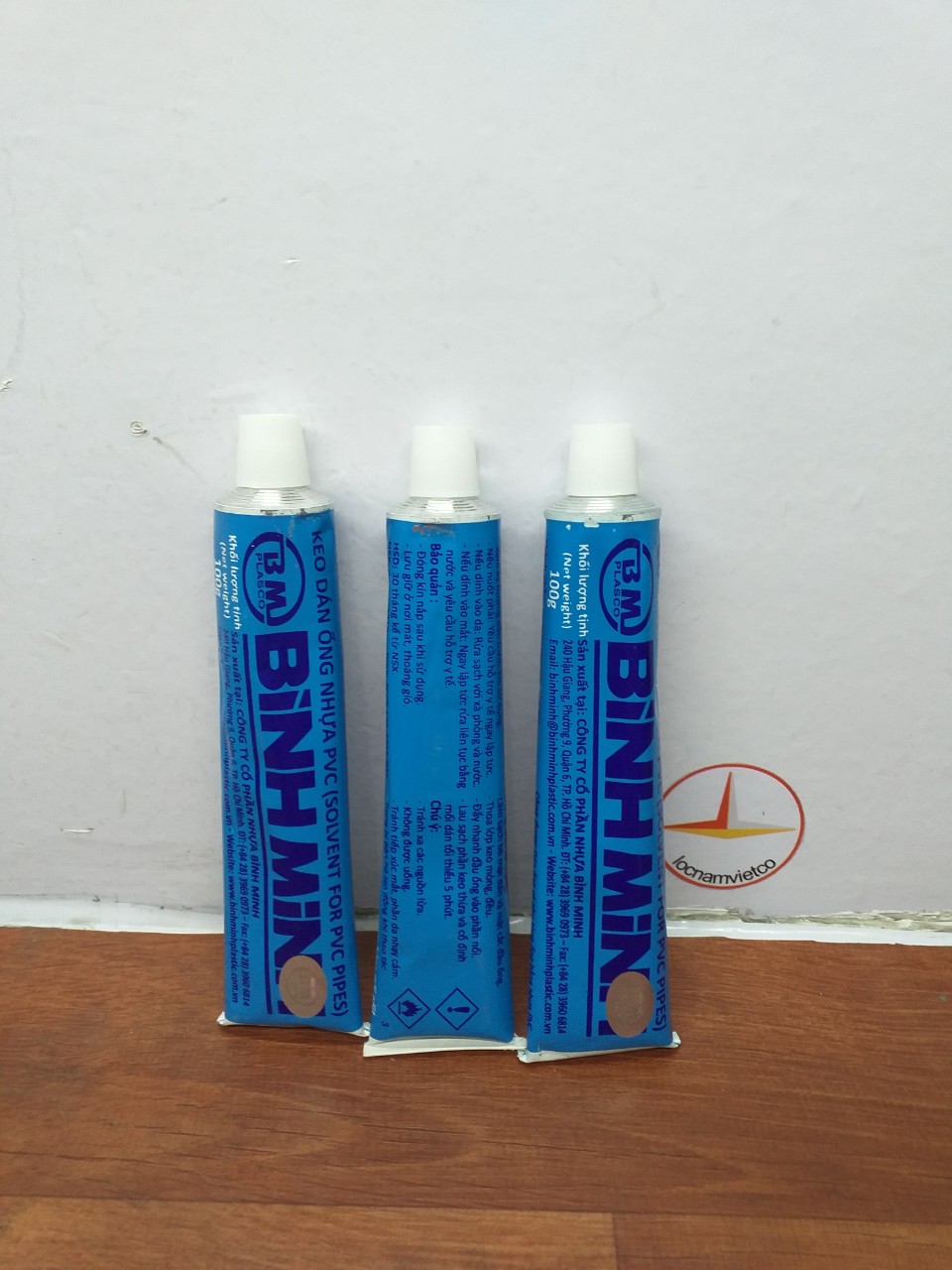Keo dán ống nhựa PVC Bình Minh 100G