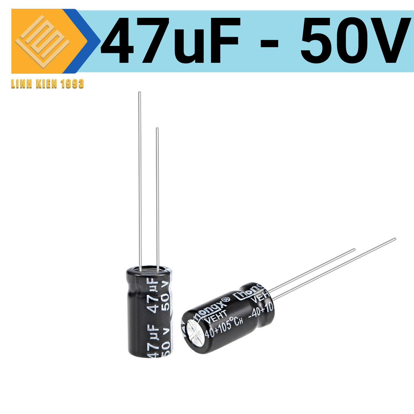 Tụ 47uf50v 5x11mm tụ hóa 47uf50v