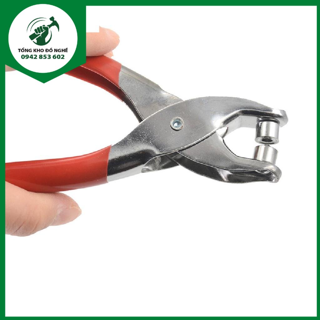 Kiềm/ kìm bấm lỗ kèm 100 khoen bằng da chuyên dụng cho giày dép/ túi xách/thắt lưng _TKDN