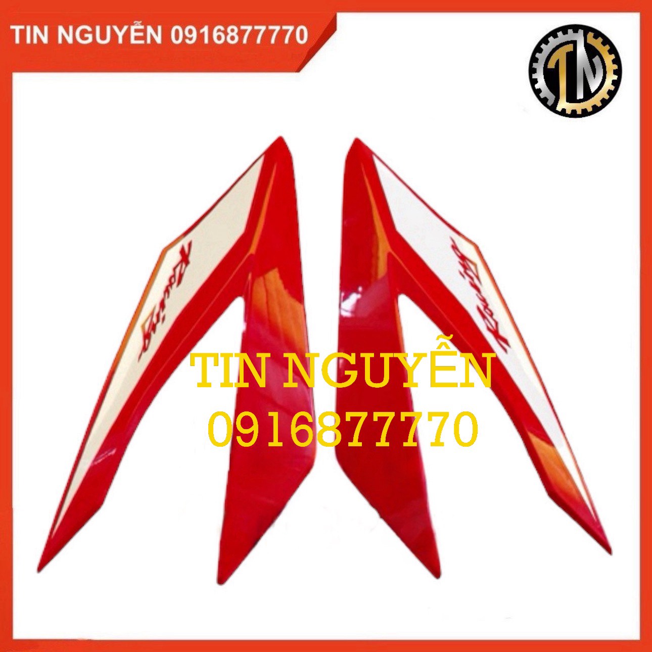 Tai thỏ Sonic 150R trắng đỏ racing chính hãng