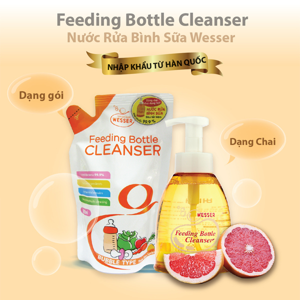 [HCM]TÚI NƯỚC RỬA BÌNH SỮA WESSER 500ml