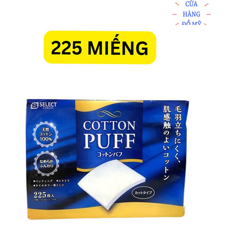 Bông tẩy trang Select Cotton puff Nhật Bản 80 miếng 225 miếng shop Shop Hong1008