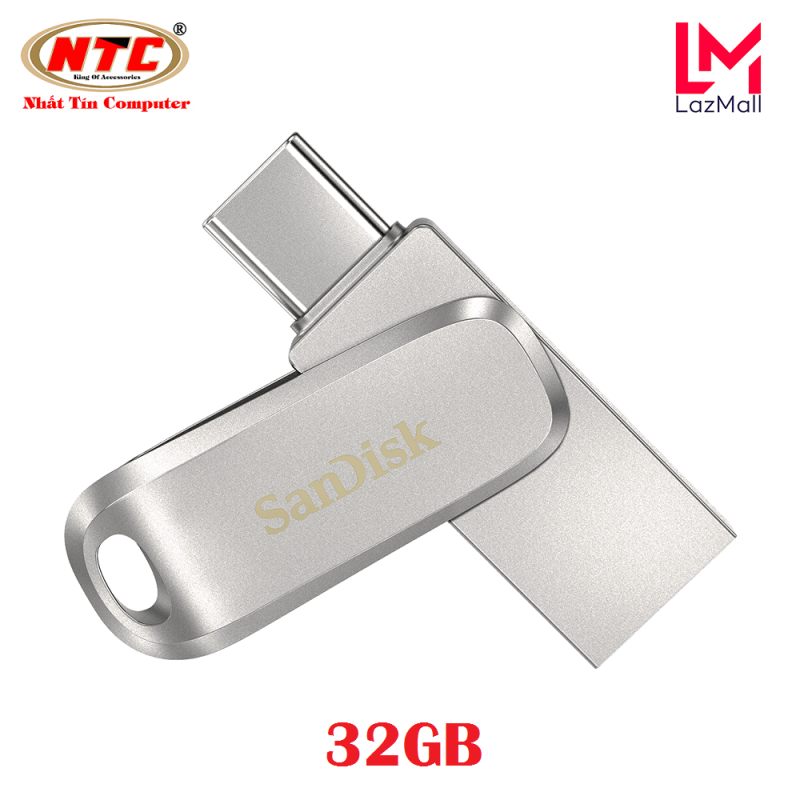 Bảng giá USB OTG Sandisk Ultra Dual Drive Luxe USB Type-C 3.1 32GB 150MB/s - Vỏ kim loại cao cấp (Bạc) Phong Vũ