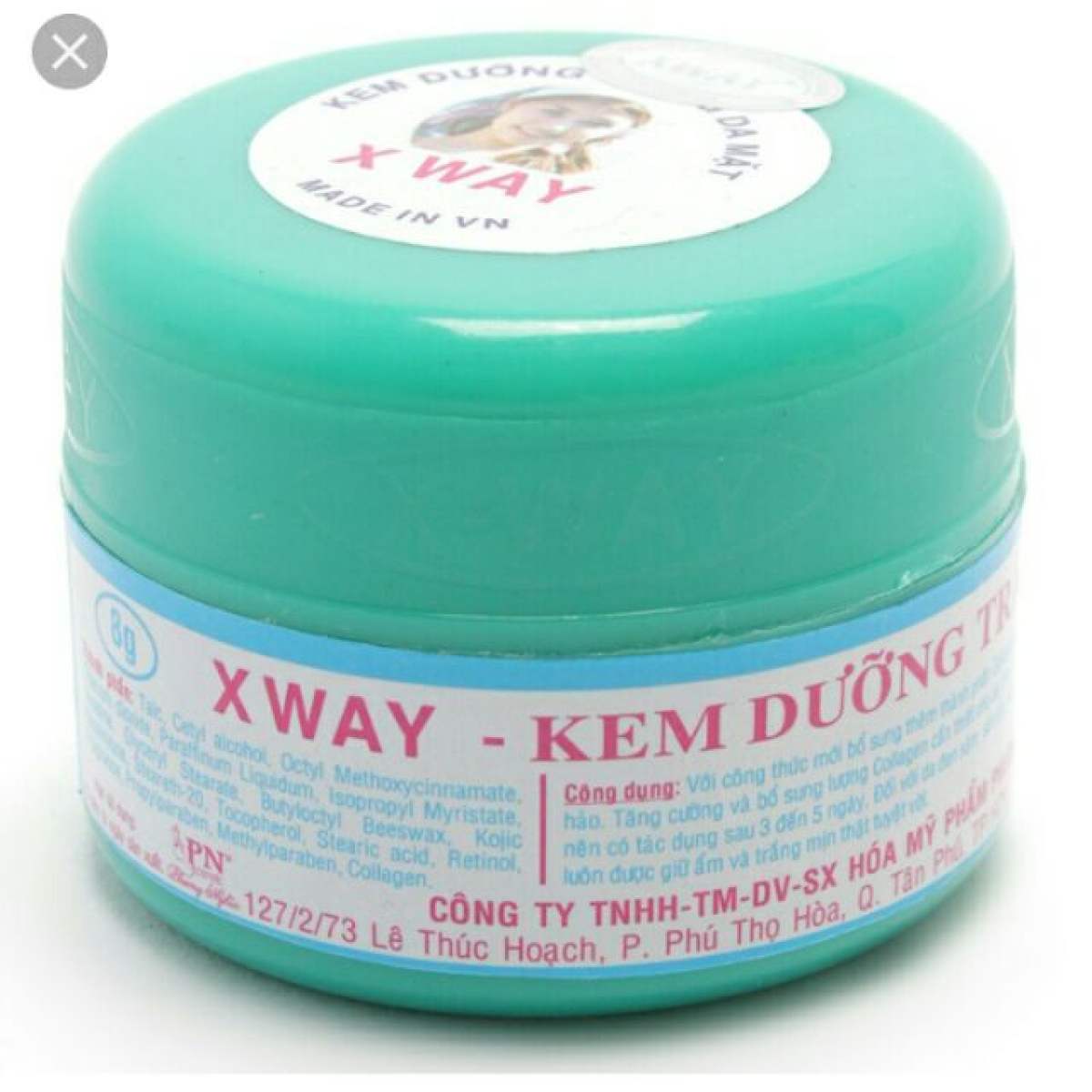 [HCM]Kem Dưỡng Trắng Da Mặt XWAY 8g