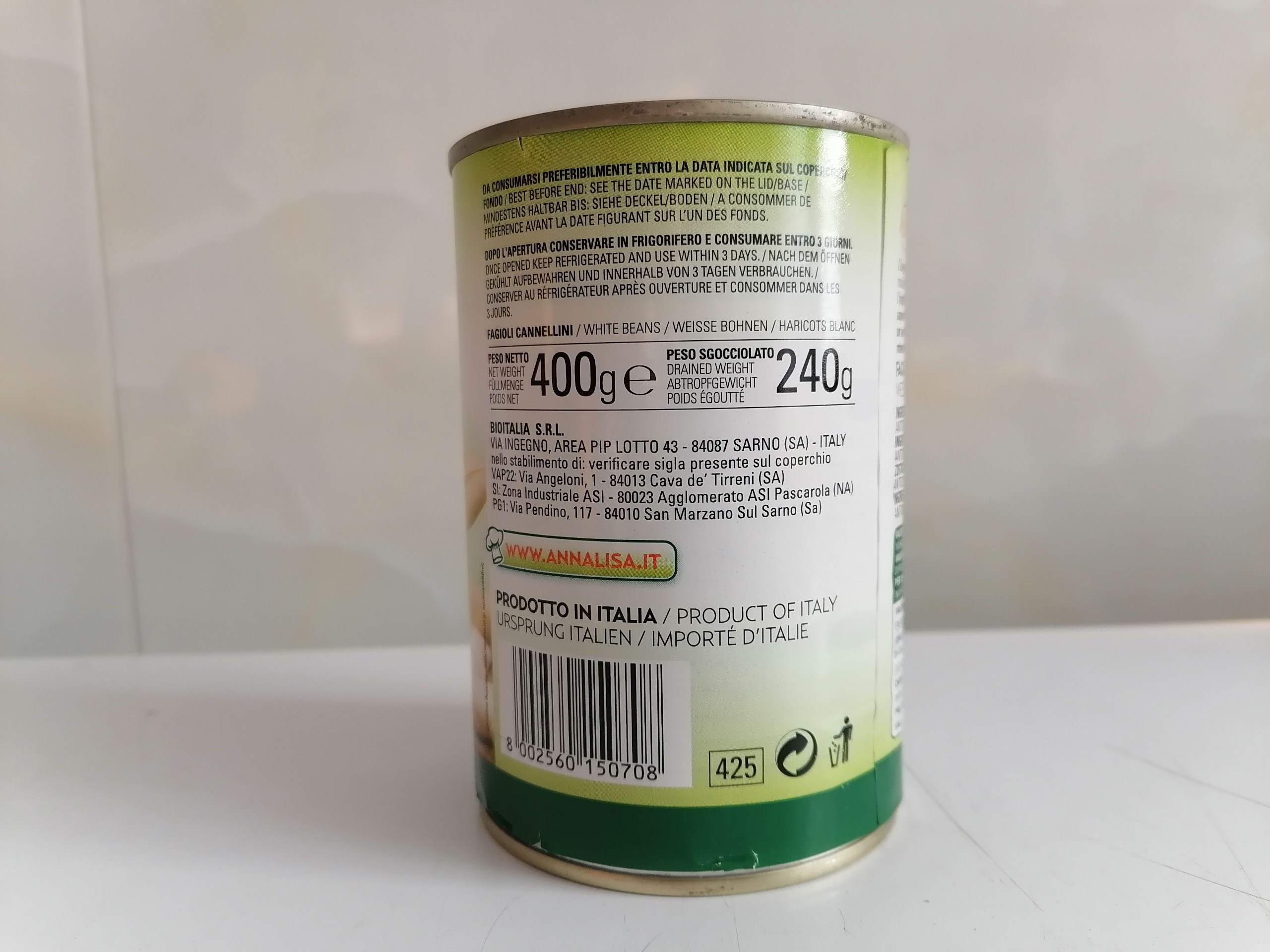 [400g - CANNELLINI] ĐẬU TRẮNG [Italia] ANNALISA White Beans (tgc-hk)