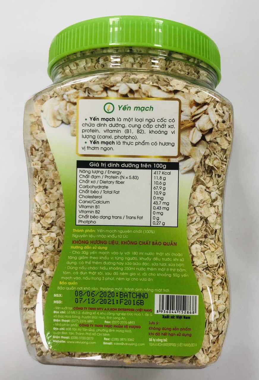 [HCM]Yến Mạch Nguyên Chất A1 450g