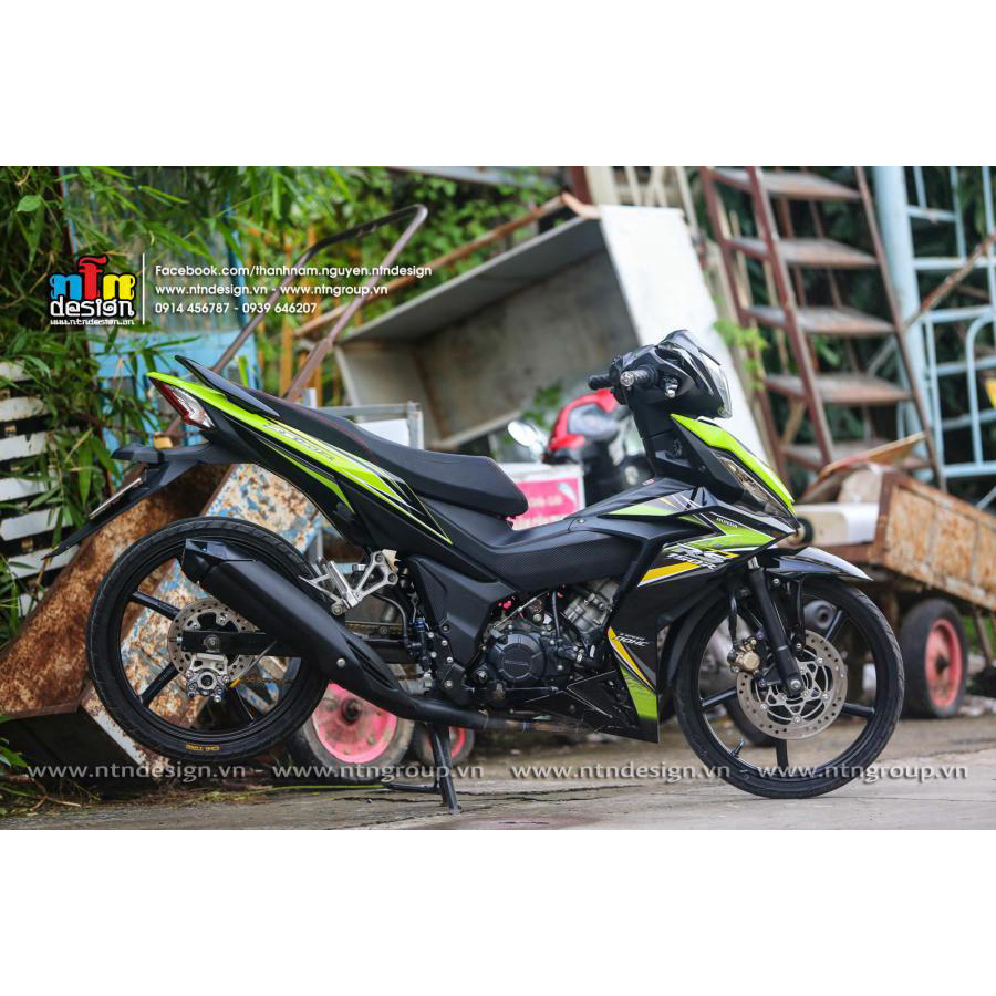 Tem rời Winner V1 mẫu RS 150 xanh lá đen
