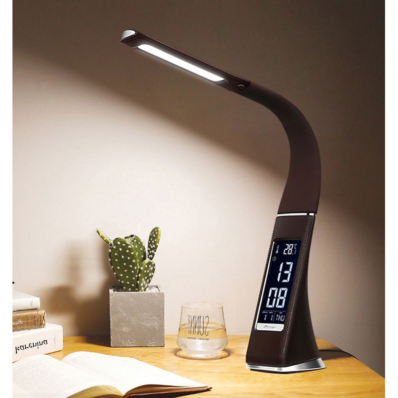 Đèn led để bàn kiêm đồng hồ điện tử _ Đèn để bàn U2