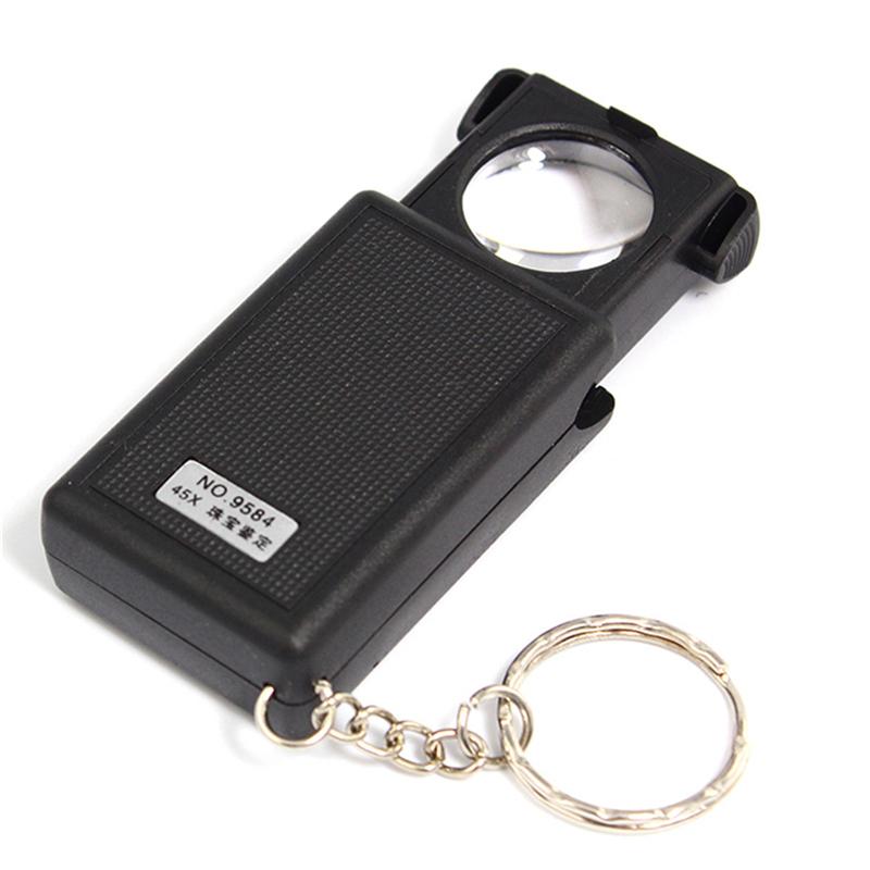 [HCM]Móc khóa kính lúp có đèn Led chiếu sáng