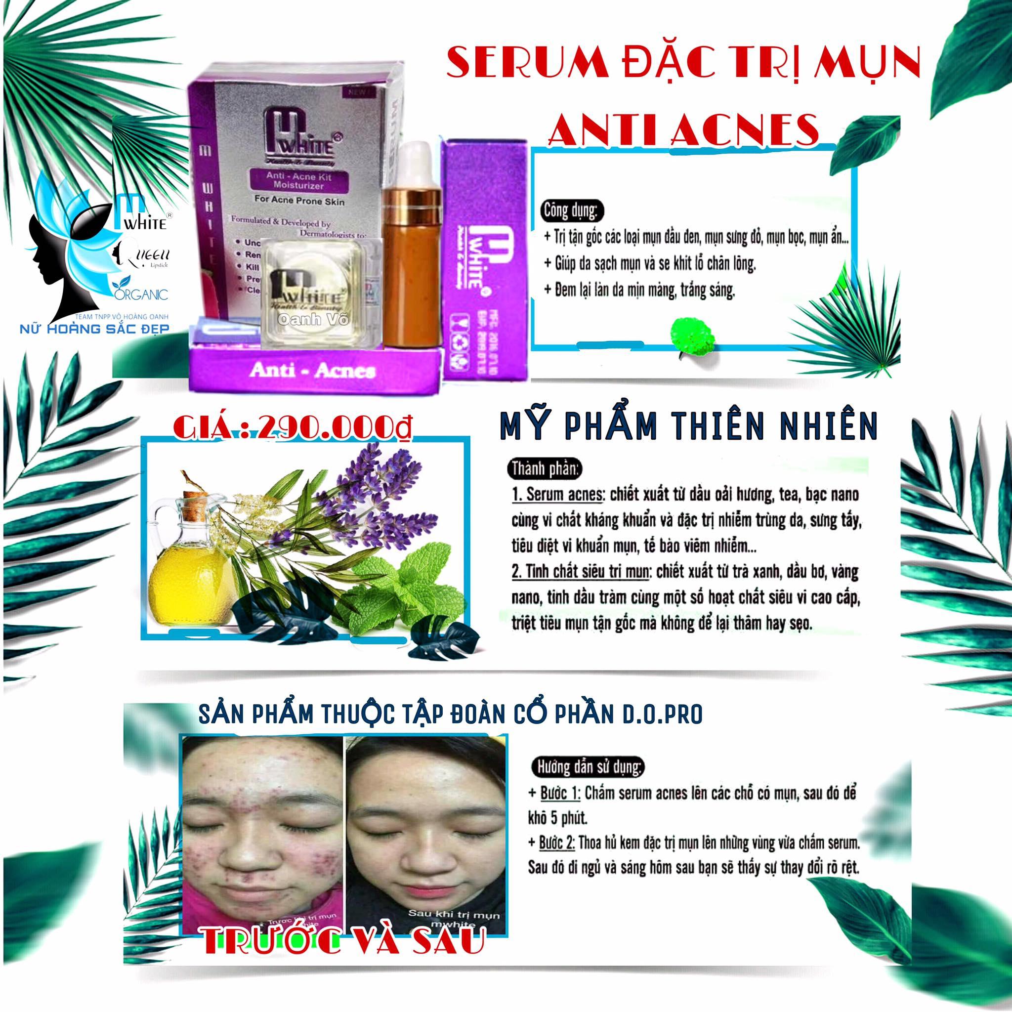 Kem trị mụn Mwhite tặng quà
