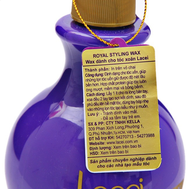 [HCM]Wax tạo kiểu tóc uốn Lacei Royal Styling 300ml