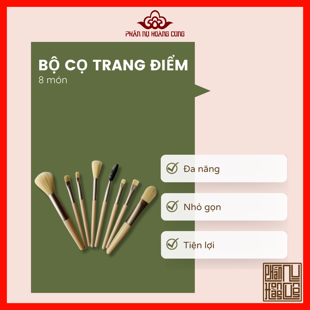 Cọ trang điểm, cọ makeup, lông mềm Phấn Nụ Hoàng Cung