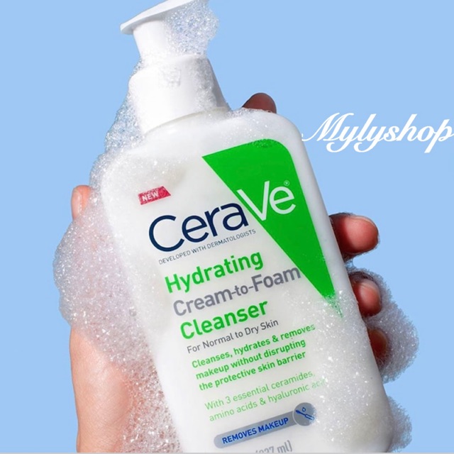 [HCM]Sữa rửa mặt Cerave Hydrating Cream to Foam Cleanser 237ml