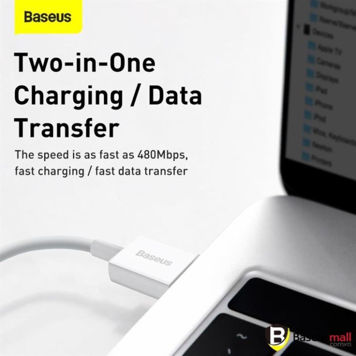 Cáp sạc lightning Baseus Superior Series Fast Charging Data Cable cho iρhone/ iPad (2.4A, 480Mbps, Fast charge, ABS/ TPE