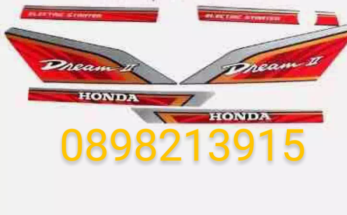 BỘ TEM LỬA XE DREAM II CHÍNH HÃNG HONDA THÁI LAN