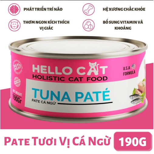 Pate cho mèo Hello Cat (190g)