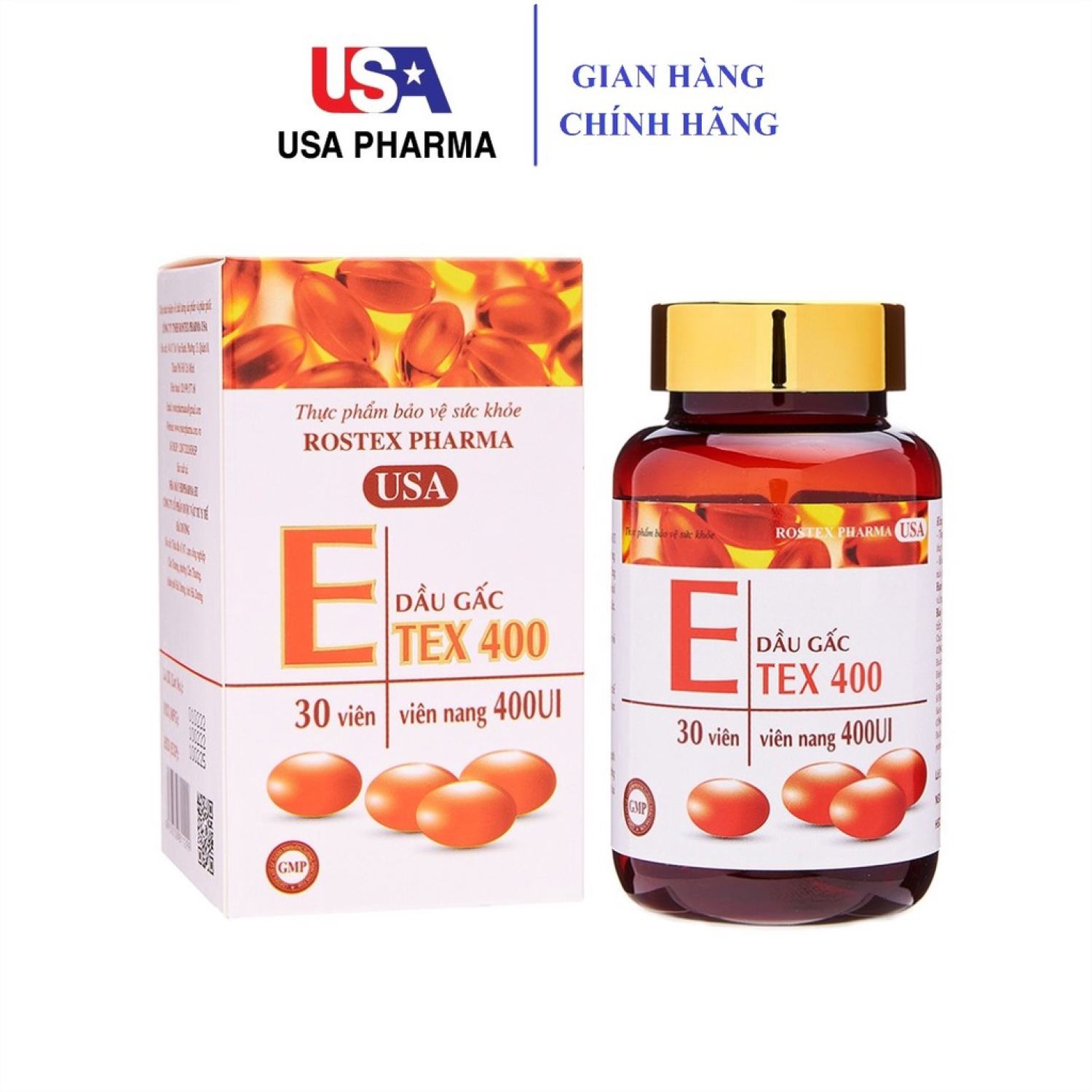 Viên uống đẹp vitamin e đỏ 400 iu, dầu gấc, nha đam hdpharma giảm na'm sạm da - 30 viên