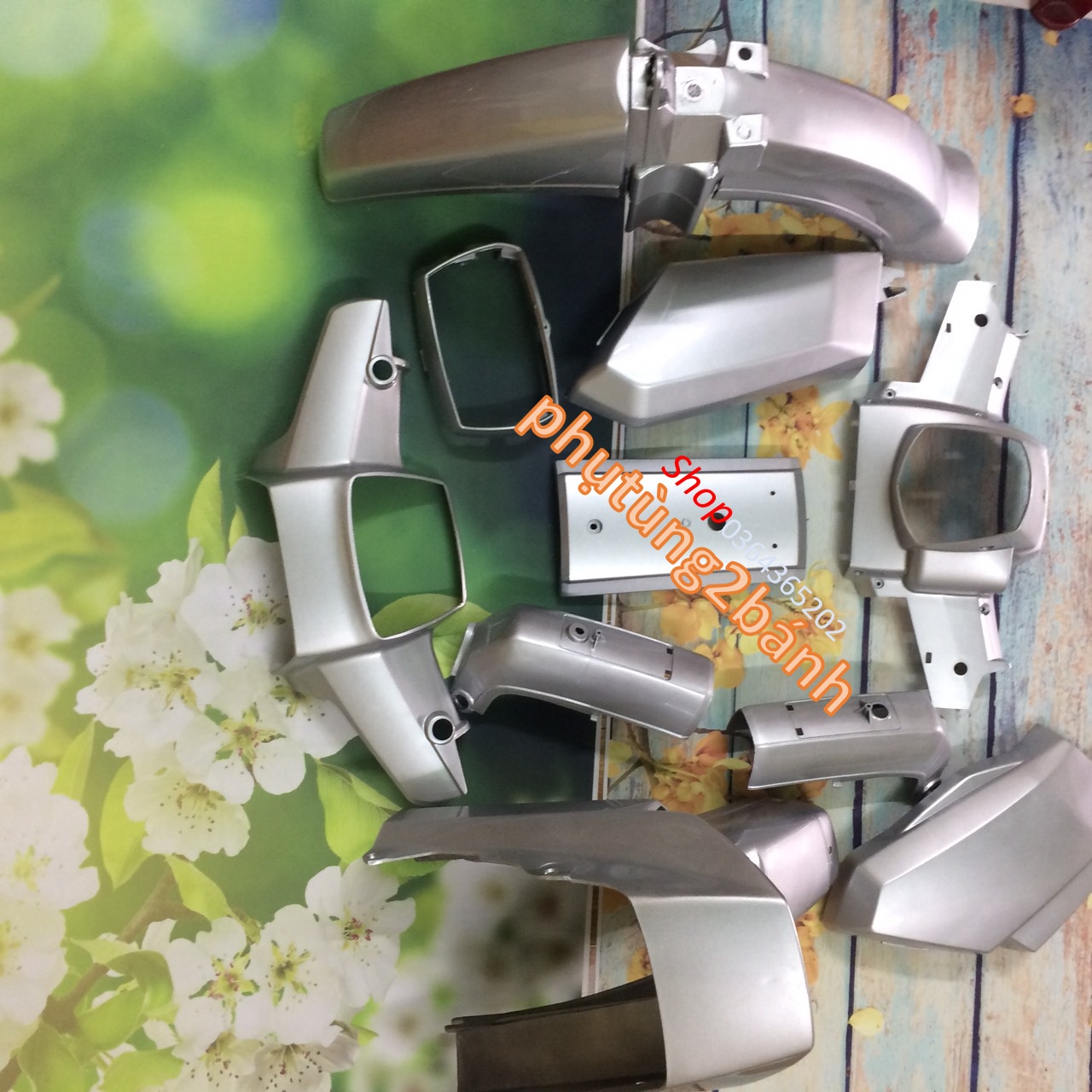 Dàn áo xe dream Việt - dream Thái (MÀU BẠC ) ,Dream ll,nhựa nguyên sinh