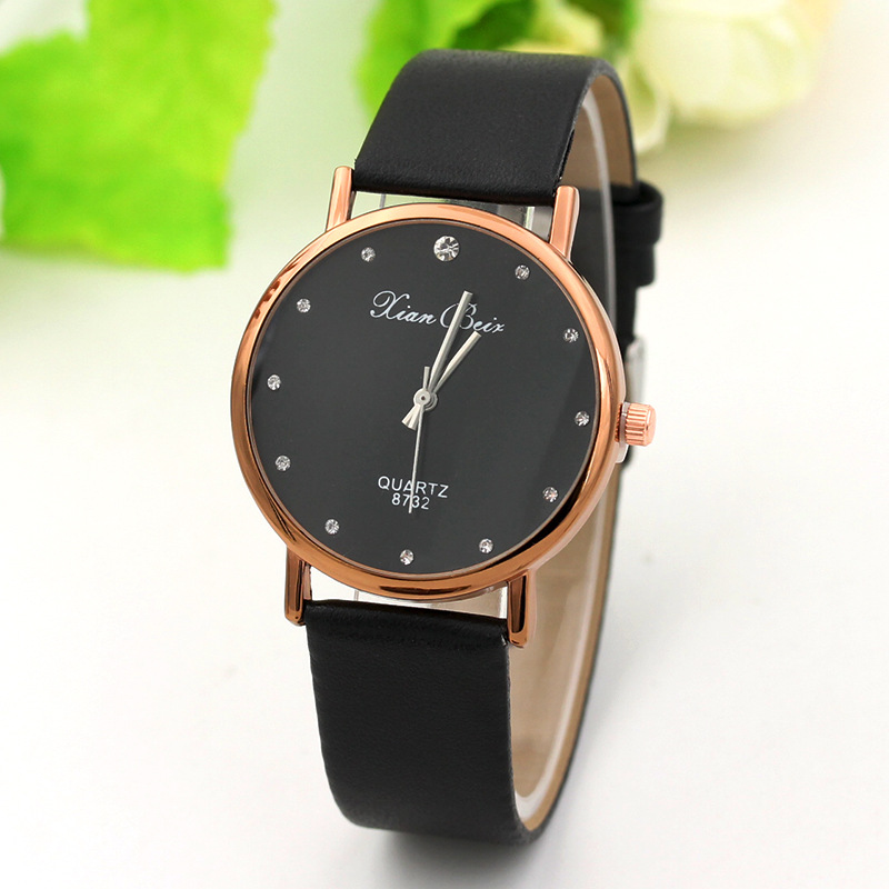 Xian bcix men and women's watch cheap leather strap waterproof nice black leather strap cheap all applicable men and women watches