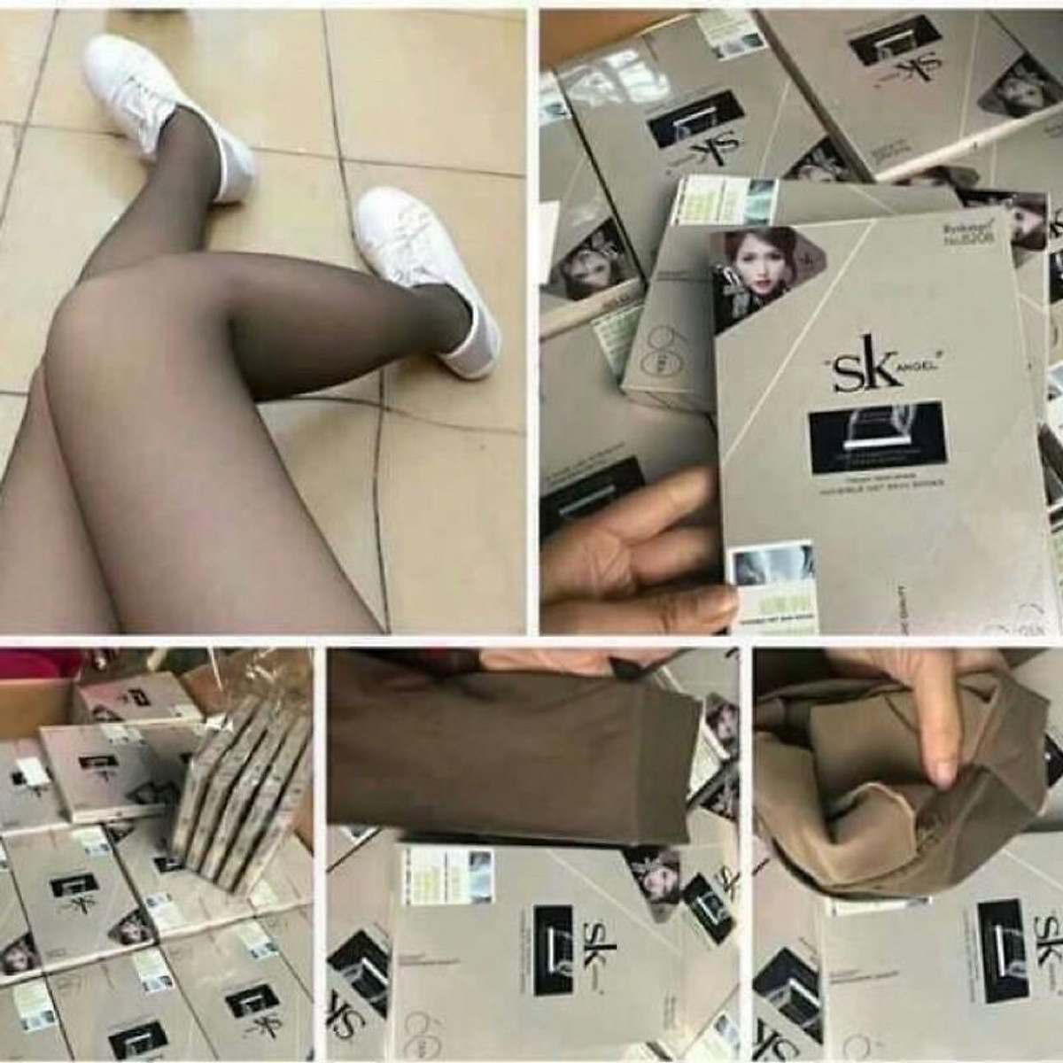 HOT- Quần tất lưới S..K 3D đánh lừa thị giác