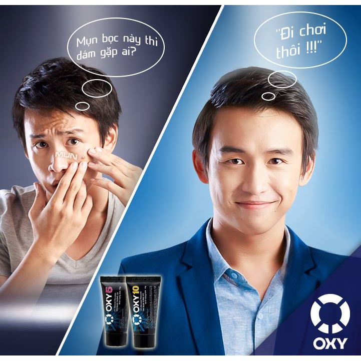 OXY 10 - Oxy 5- kem bôi mụn bọc và mụn trứng cá 10g