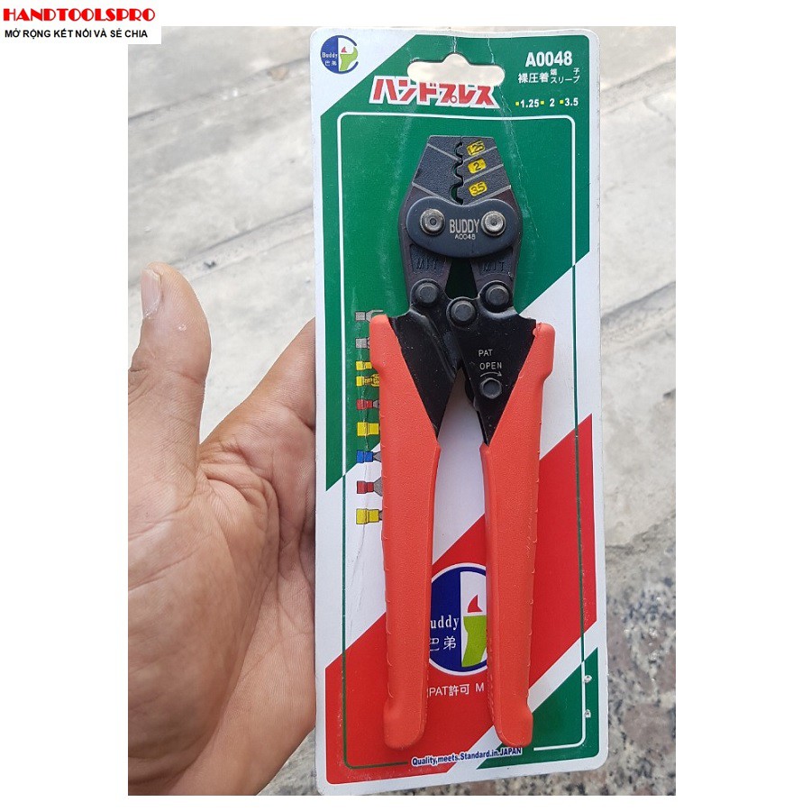 Kìm bấm đầu cos 3.5mm2 a0048 buddy