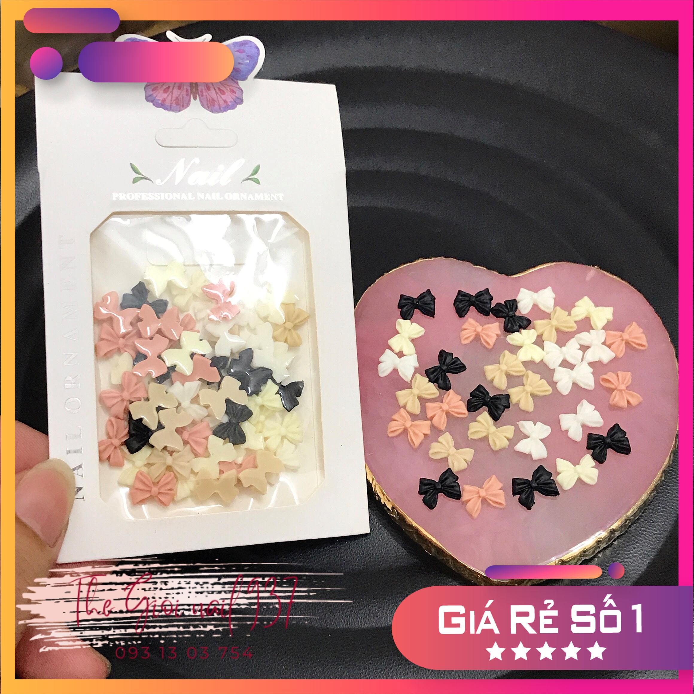 Set chram nơ mix đủ màu Siêu Hot Trending - Đính móng siêu đẹp - TGN937