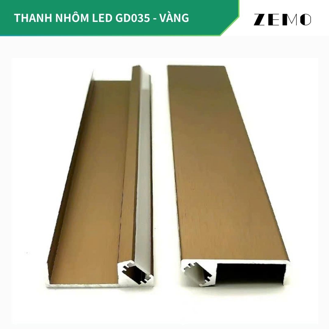 Thanh nhôm LED GD035 thanh dài 3m (hàng đi thanh 1mx3)