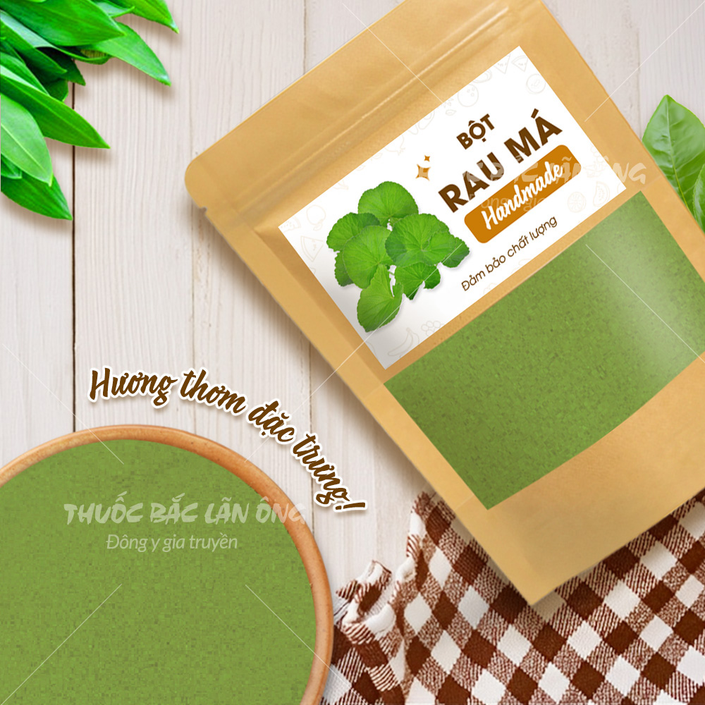 Bột rau má sấy lạnh 1kg, nguyên chất, thơm mịn, bột pha uống detox, thanh lọc cơ thể - Lãn Ông