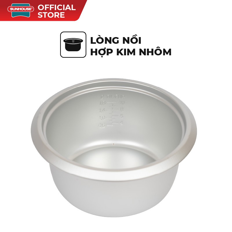 Nồi cơm điện SUNHOUSE nắp rời 1.2L SHD8105