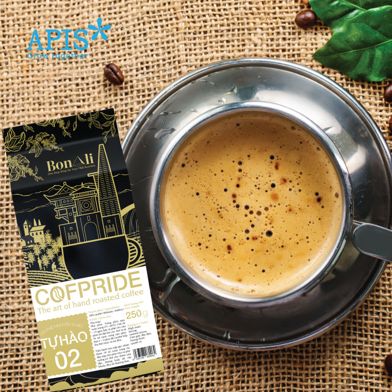 COMBO 2 TÚI CÀ PHÊ RANG XAY (250G) NGUYÊN CHẤT TỰ HÀO 2 COFPRIDE (70% ROBUSTA + 30% ARABICA)