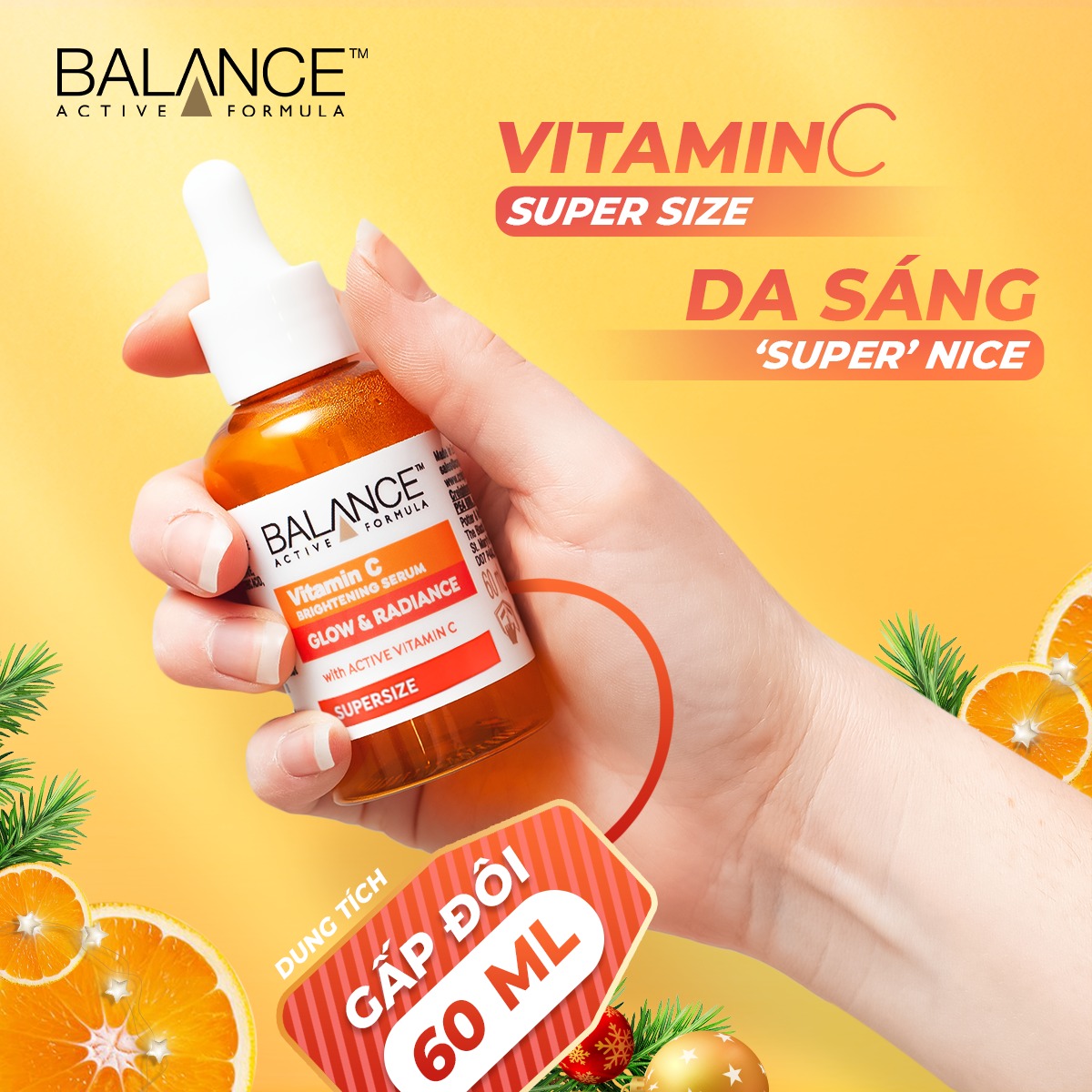 [30ml-60ml] Tinh Chất Dưỡng Trắng Da, Mờ Thâm Balance Vitamin C Brightening Serum Glow & Radiance