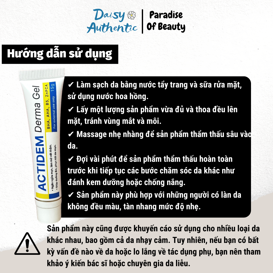 Kem Giảm Mụn Actiderm Derma Gel 18g