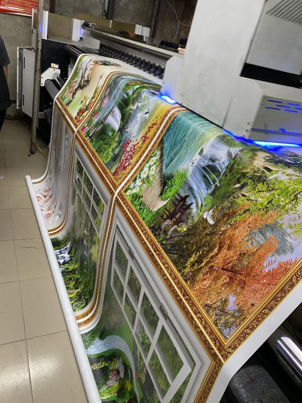 Tranh 3D dán quán tóc, trang trí tiệm tóc