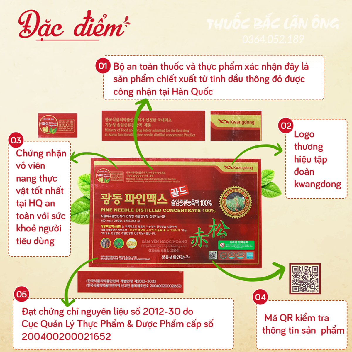 Tinh Dầu Thông Đỏ KwangDong Hàn Quốc (Hộp 120v)