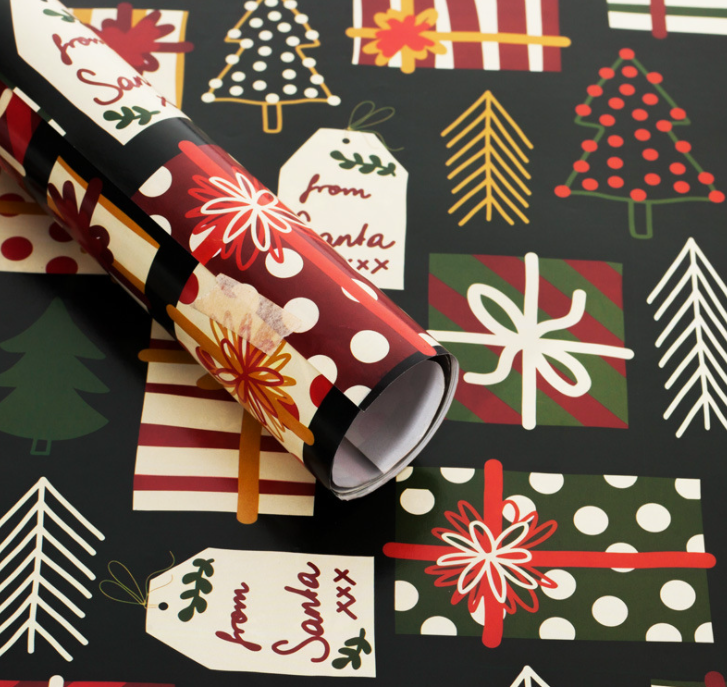 Giấy Gói Quà Giáng Sinh Noel Vui Vẻ