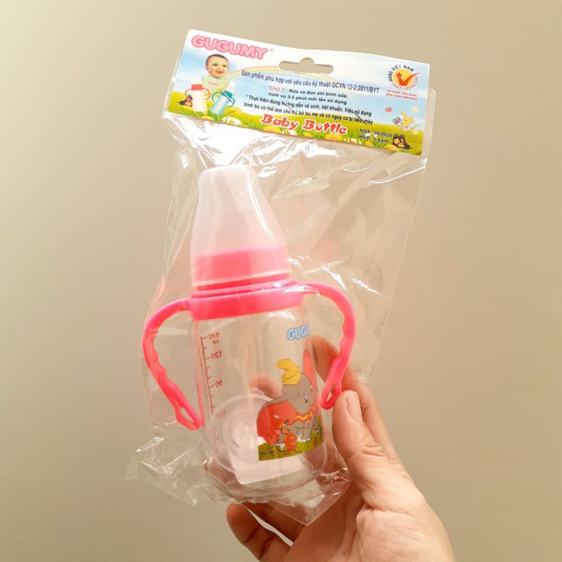Bình Sữa Cổ Hẹp GUGUMY 140ml- 250ml có tay cầm