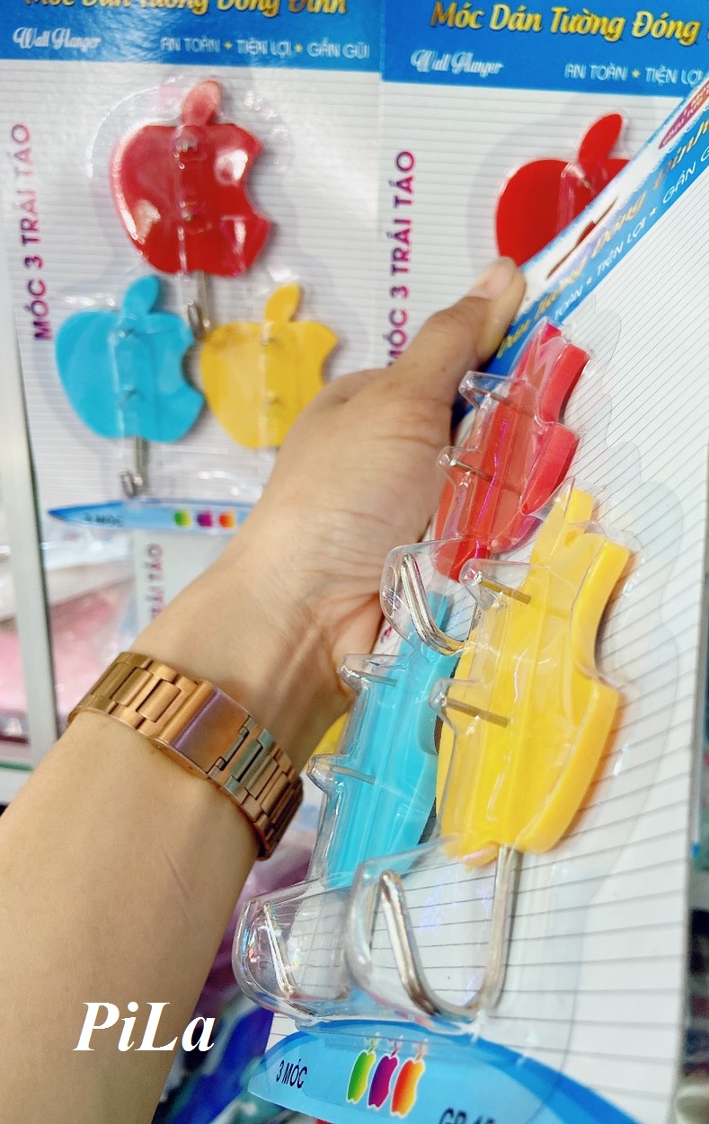 Bộ 3 Móc Dán Tường Kèm 2 Đinh Đóng Siêu Chắc