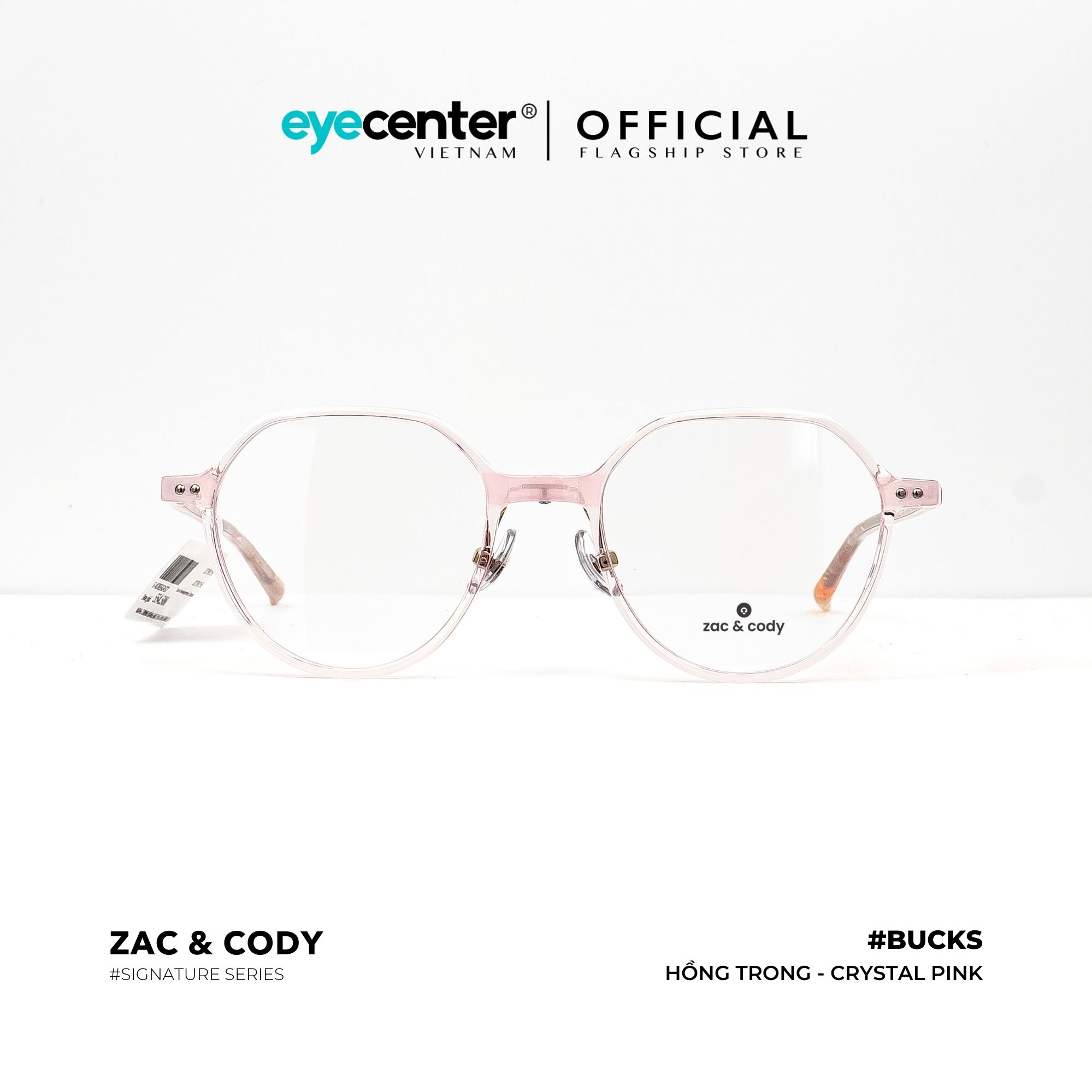 Gọng kính cận nam nữ #BUCKS chính hãng ZAC & CODY lõi thép chống gãy nhập khẩu by Eye Center Vietnam