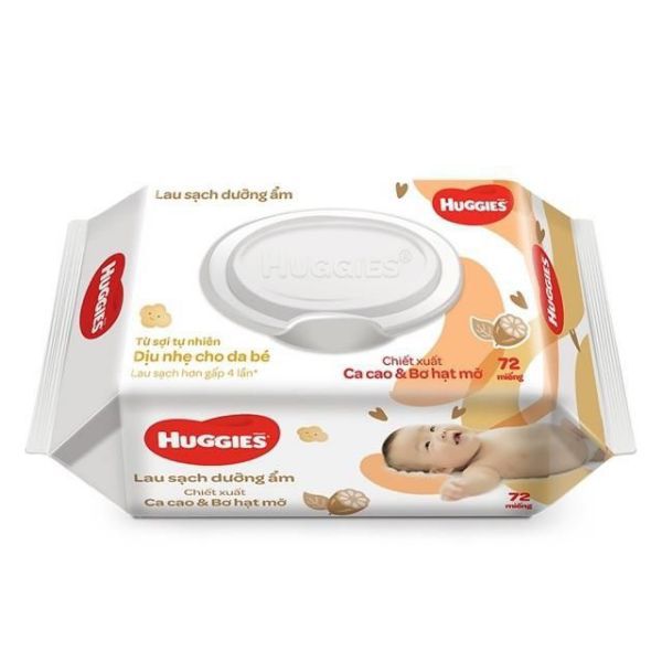 [HCM]Khăn ướt Huggies hộp 72 miếng