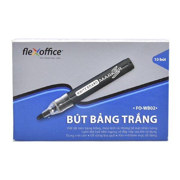 Bút lông bảng FlexOffice FO-WB02 - Dễ Dàng Bơm Mực (10 cây/hộp)