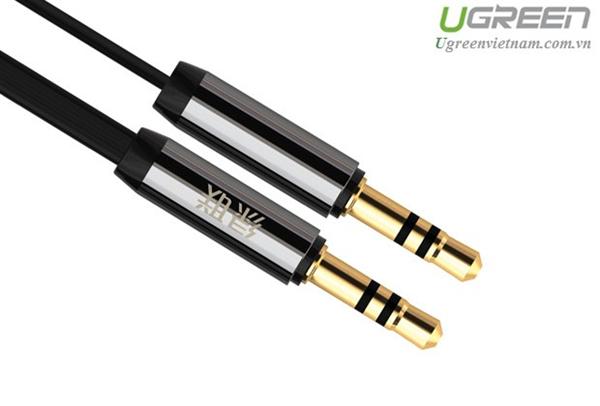 Cáp Audio 3.5 to 2 đầu 6.5 dài 5m vàng Ugreen 10619