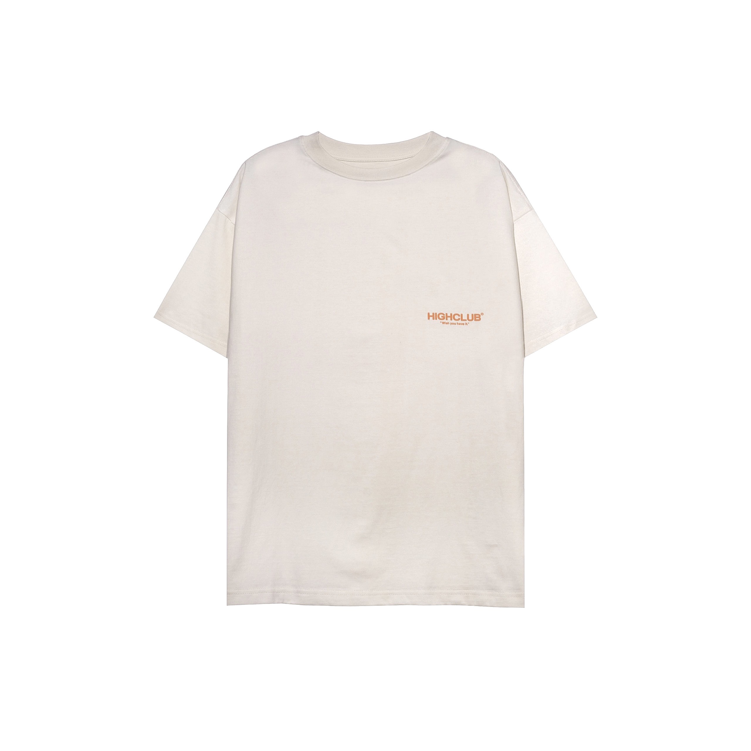 HIGHCLUB Basic Washed Tee - Cream