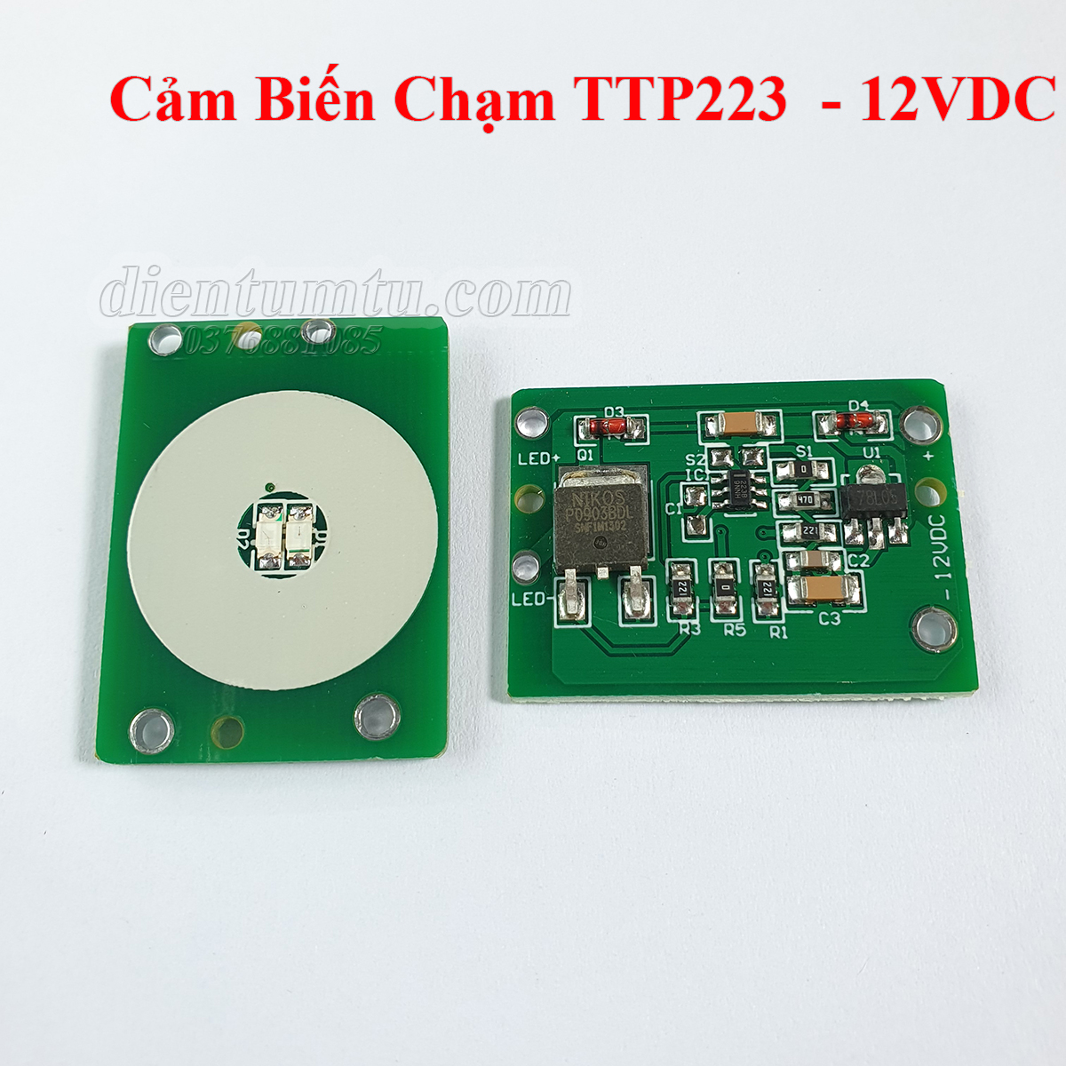 Module Cảm Biến Chạm Điện Dung TTP223  - 12VDC - Touch sensor