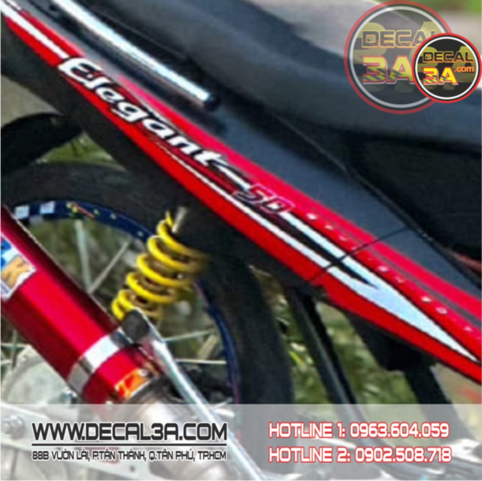Elegant 50 wing pocket bike decal