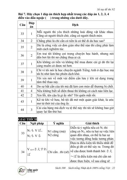 Sổ tay đề thi tiếng nhật N2