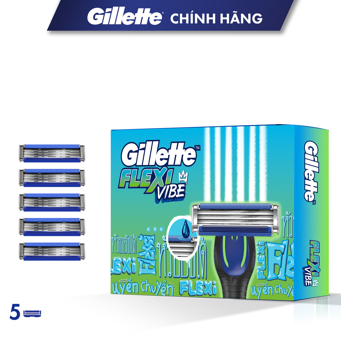 Dao Cạo Râu GILLETTE Flexi Vibe (Nhiều Phân Loại)