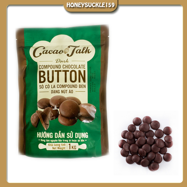Sô cô la compound dạng nút áo cacao talk gói 1kg