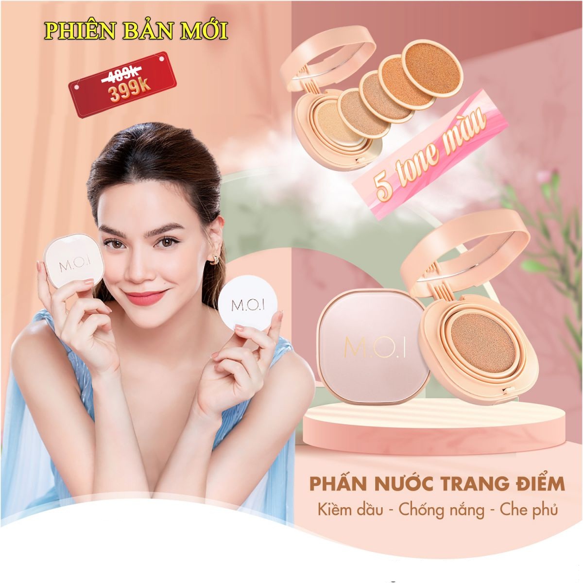 Phấn nước MOI Baby Skin Cushion che khuyết điểm hoàn hảo thay thế 5 bước trang điểm 12g - Helena Cosmetics